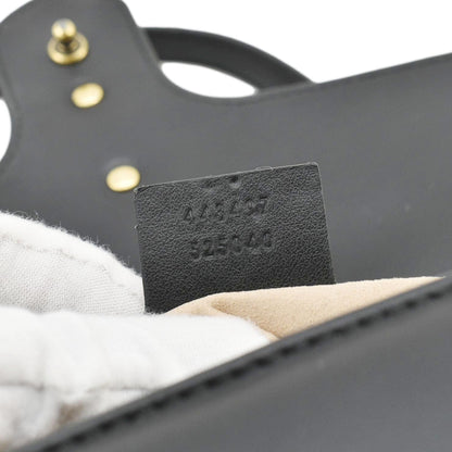 GUCCI GG Marmont Small Matelasse Leather Crossbody Bag Black 443497