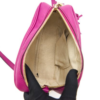 Gucci Soho Small Leather Disco Bag Hot Pink