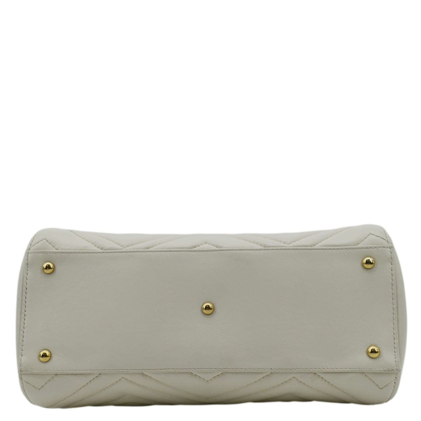 GUCCI GG Marmont Calfskin Matelasse Leather Shoulder Bag Off White 448054
