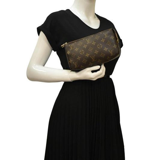 LOUIS VUITTON Pochette  Monogram Canvas Pouch Brown