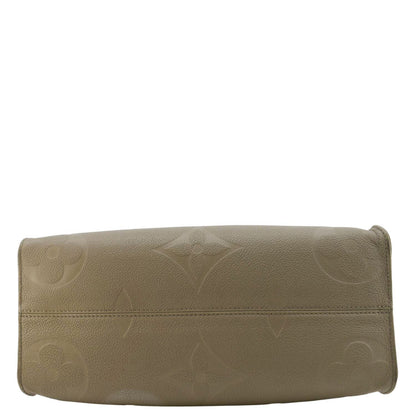 LOUIS VUITTON Onthego MM Monogram Empreinte Shoulder Bag Tourterelle