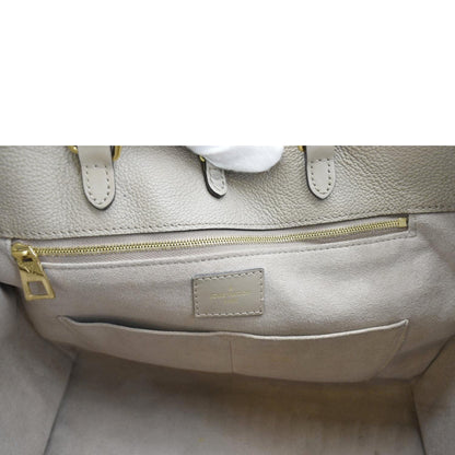 LOUIS VUITTON Onthego MM Monogram Empreinte Shoulder Bag Tourterelle