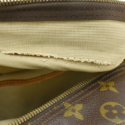 LOUIS VUITTON Deauville Bowling Monogram Canvas Satchel Bag Brown