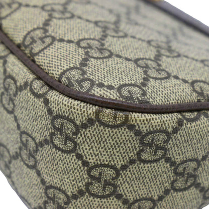 GUCCI Dollar Ophidia Web Small GG Supreme Monogram Canvas New Acero Shoulder Bag Beige 735132