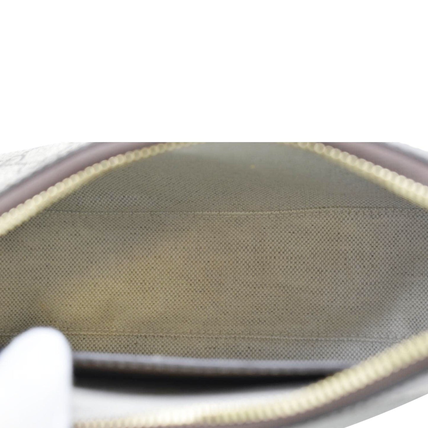 GUCCI Dollar Ophidia Web Small GG Supreme Monogram Canvas New Acero Shoulder Bag Beige 735132