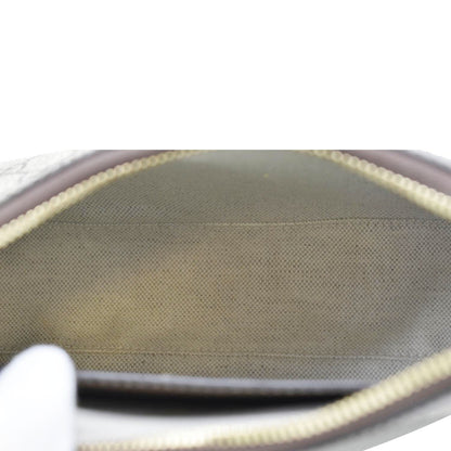 GUCCI Dollar Ophidia Web Small GG Supreme Monogram Canvas New Acero Shoulder Bag Beige 735132