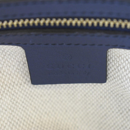 GUCCI Soho Leather Chain Shoulder Bag Navy Blue 308983