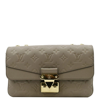 LOUIS VUITTON Marceau PM Monogram Empreinte Leather Shoulder Bag Turtledove