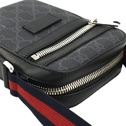 GUCCI GG Supreme Canvas Web Messenger Bag Black 598103