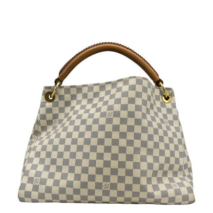 LOUIS VUITTON Artsy MM Damier Azur Hobo Bag White