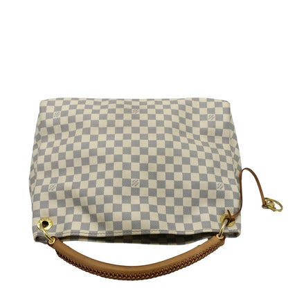 LOUIS VUITTON Artsy MM Damier Azur Hobo Bag White