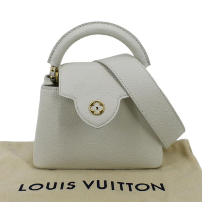 LOUIS VUITTON  Capucine Mini Taurillon Leather Crossbody Bag Snow