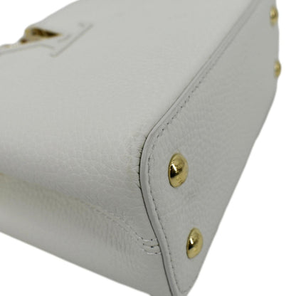 LOUIS VUITTON  Capucine Mini Taurillon Leather Crossbody Bag Snow