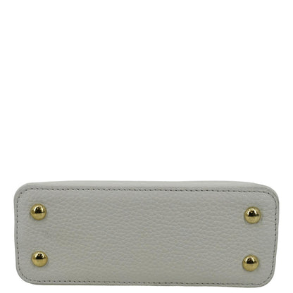 LOUIS VUITTON  Capucine Mini Taurillon Leather Crossbody Bag Snow
