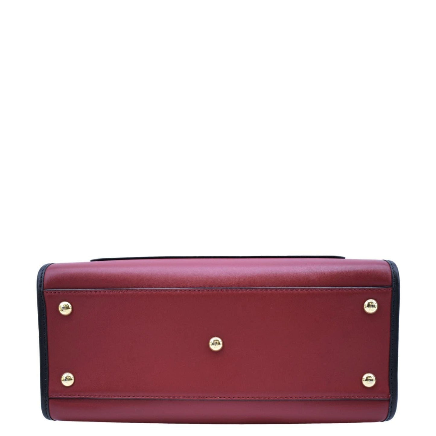 FENDI Runaway Small Leather Tote Bag Red