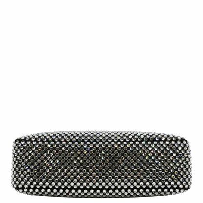 PRADA Mini Re-Edition 2000 Crystal Embellished Satin Tote Bag Black