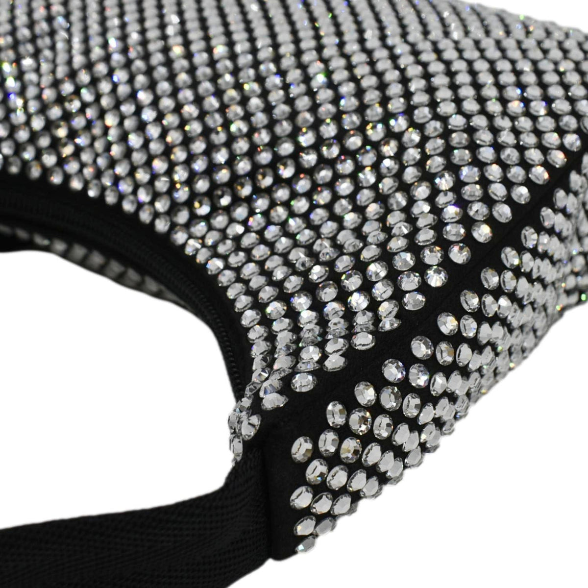 PRADA Mini Re-Edition 2000 Crystal Embellished Satin Tote Bag Black