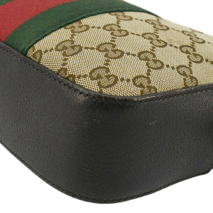 GUCCI Bee Web GG Canvas Camera Crossbody Bag Beige 412008