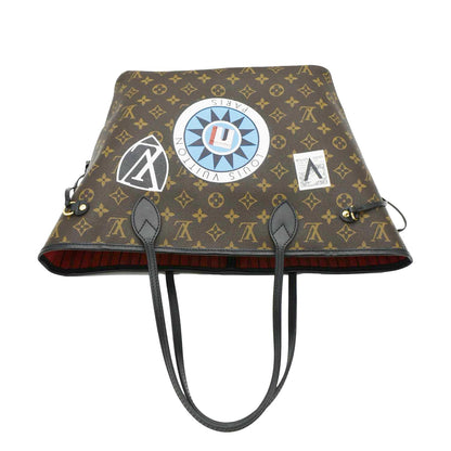 LOUIS VUITTON Neverfull My LV World Tour Monogram Canvas Tote Bag Brown