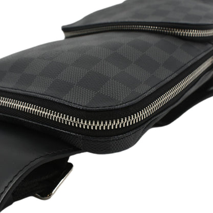 LOUIS VUITTON Avenue Sling Damier Graphite Backpack Bag Black