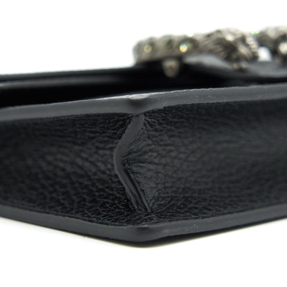Gucci Dionysus Leather Super Mini Bag Black