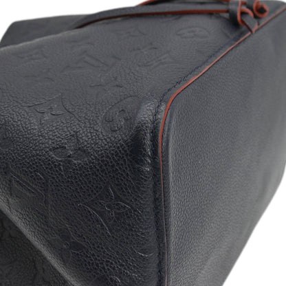 LOUIS VUITTON NeoNoe Monogram Empreinte Leather Shoulder Bag Navy Blue
