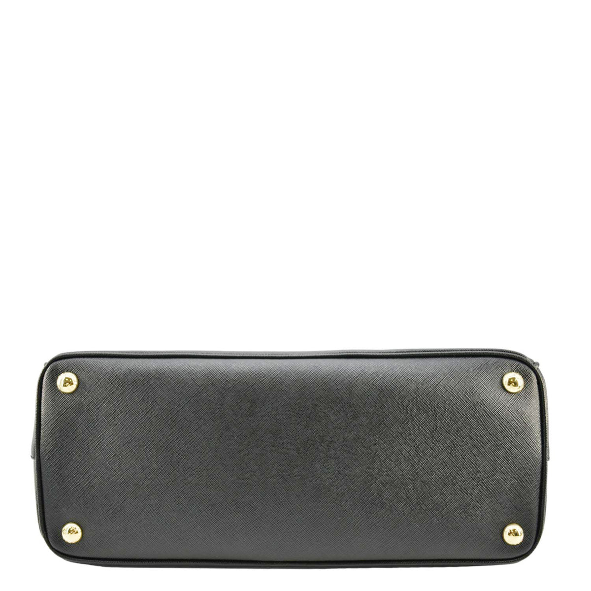 PRADA Galleria Double Zip Saffiano Leather Top Handle Tote Bag Black