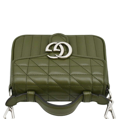 GUCCI GG Marmont Mini Top Handle Crossbody Bag Olive 583571