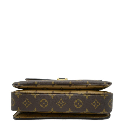 LOUIS VUITTON Metis Pochette Reverse Monogram Canvas Crossbody Bag Brown