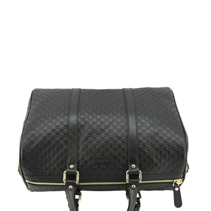 GUCCI  GG Microguccissima Boston Travel Bag Black 449646