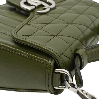 GUCCI GG Marmont Mini Top Handle Crossbody Bag Olive 583571