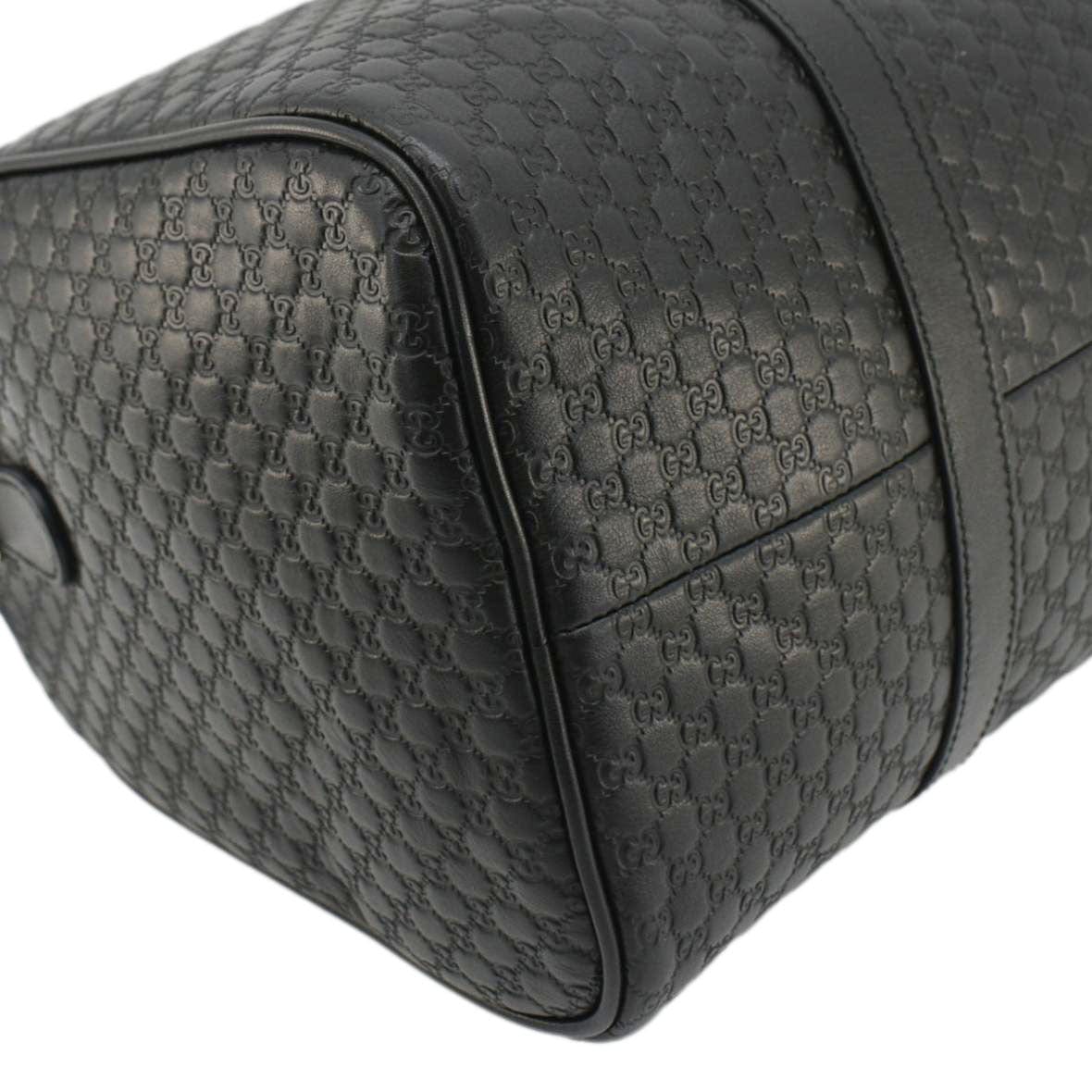 GUCCI  GG Microguccissima Boston Travel Bag Black 449646