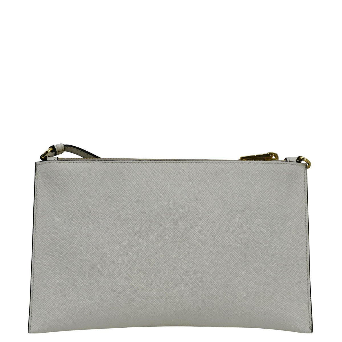 PRADA Vitello Phenix Mini Saffiano Leather Shoulder Bag White