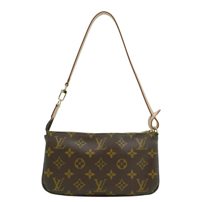 LOUIS VUITTON Pochette Monogram Canvas Accessoires Pouch Brown