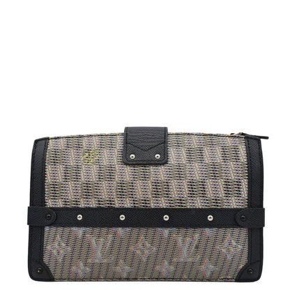 LOUIS VUITTON Trunk Clutch Damier Monogram LV Pop Crossbody Bag Multicolor
