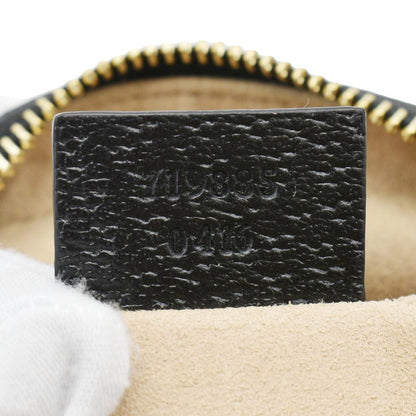GUCCI Ophidia Web Mini  Leather Crossbody Bag Black 719885