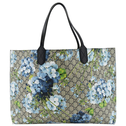 GUCCI GG Supreme Monogram Blooms Large Reversible Tote Beige DD18809
