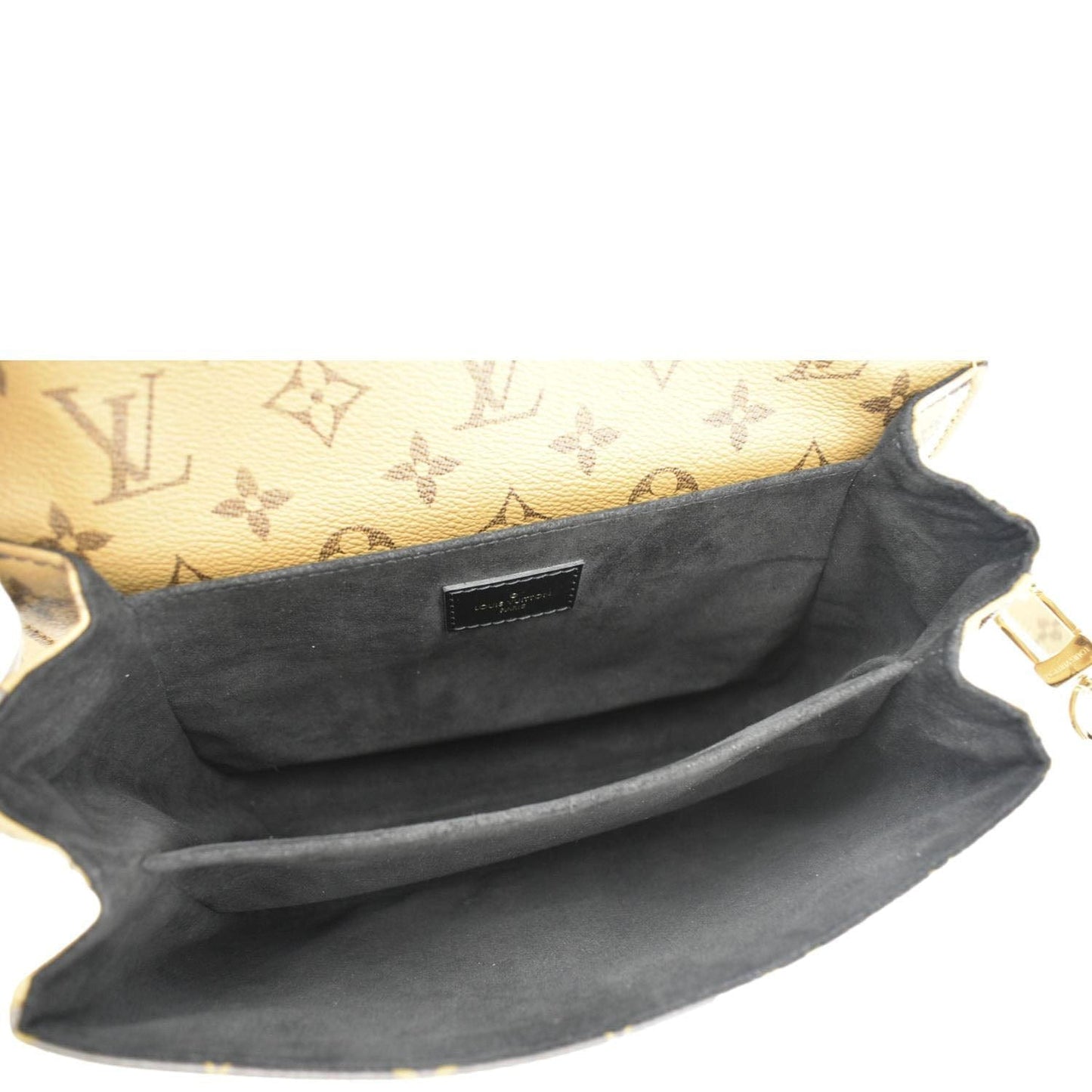 LOUIS VUITTON Metis Pochette Reverse Monogram Canvas Crossbody Bag Brown