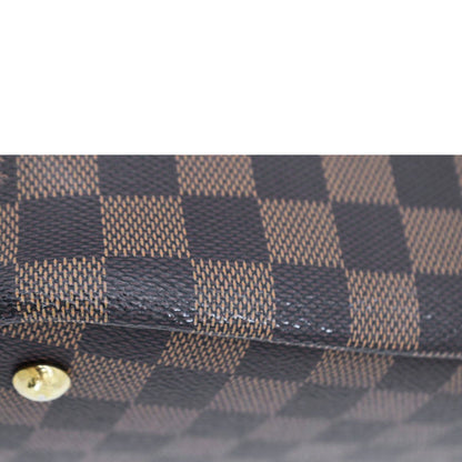 LOUIS VUITTON Kensington Damier Ebene Tote Bag Brown