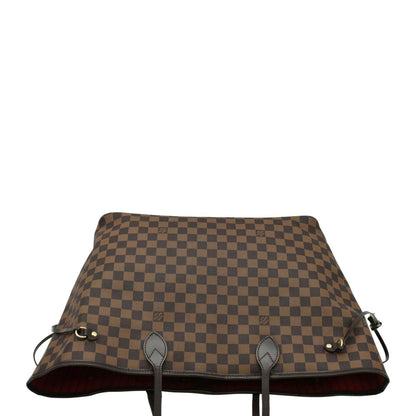 LOUIS VUITTON Neverfull GM Damier Ebene Tote Bag Brown
