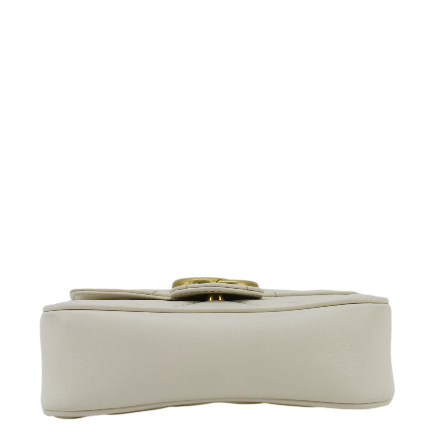 GUCCI GG Marmont Super Mini  Matelasse Leather Crossbody Bag White 476433