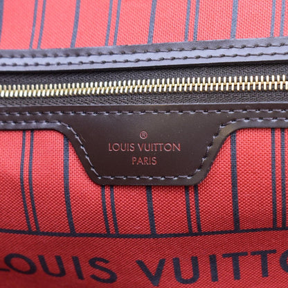 LOUIS VUITTON Neverfull GM Damier Ebene Tote Bag Brown