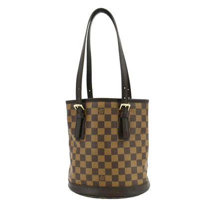 LOUIS VUITTON Marais Bucket Damier Ebene Shoulder Bag Brown