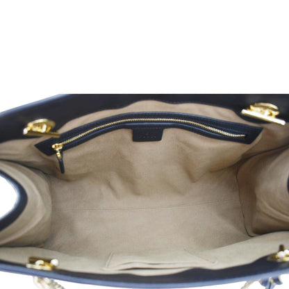 GUCCI Padlock Medium GG Supreme Canvas Shoulder Bag Beige 479197