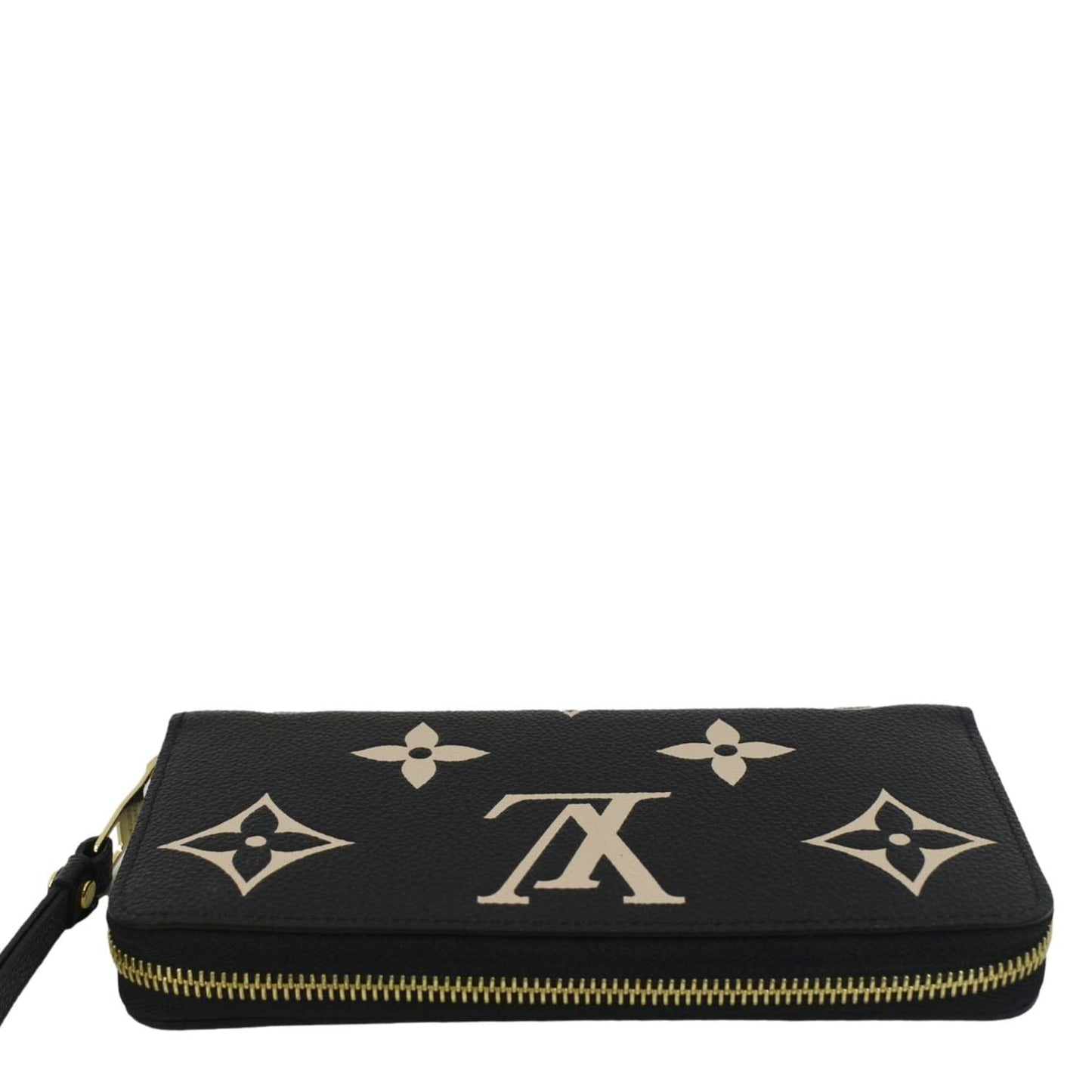 LOUIS VUITTON Zip Around Monogram Empreinte Leather Wallet Bicolor