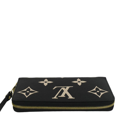 LOUIS VUITTON Zip Around Monogram Empreinte Leather Wallet Bicolor
