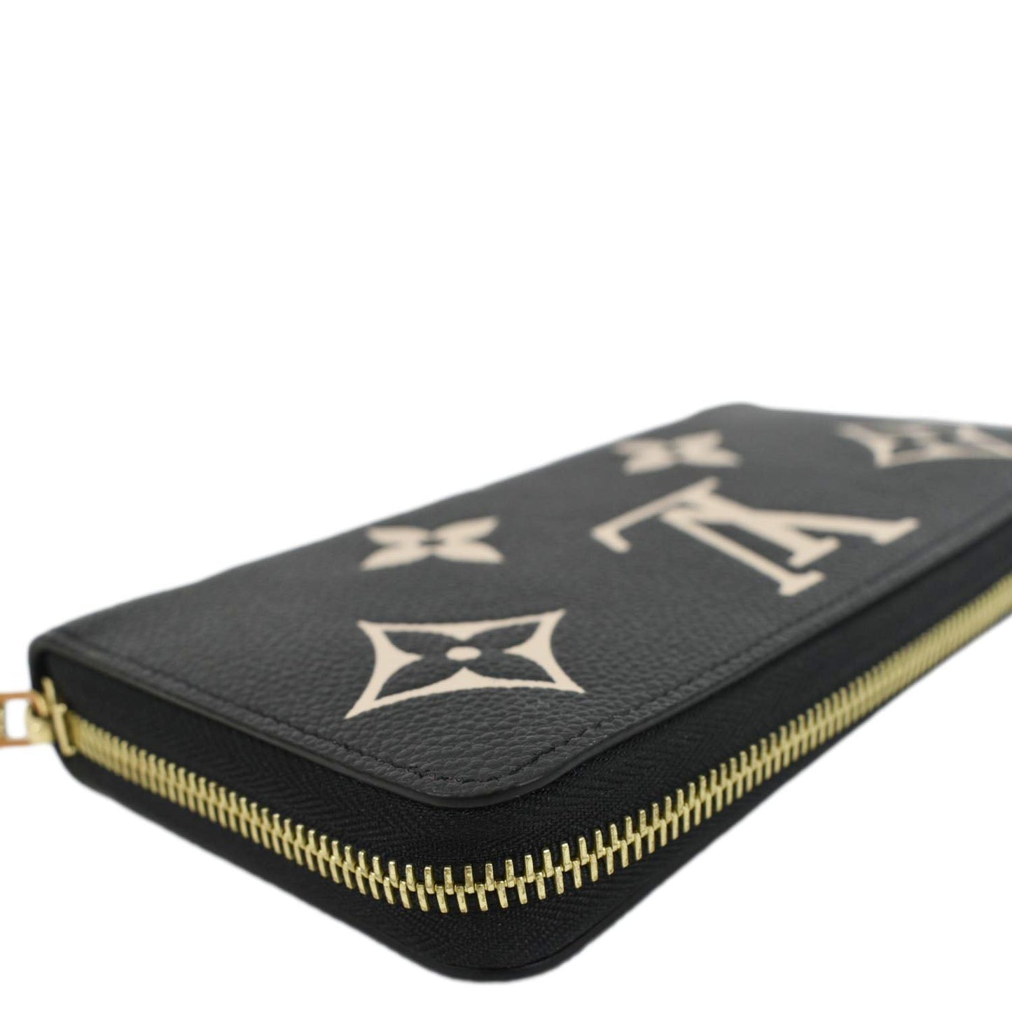 LOUIS VUITTON Zip Around Monogram Empreinte Leather Wallet Bicolor