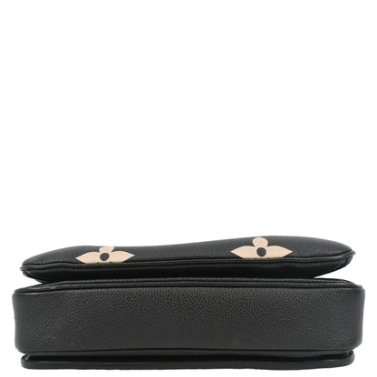 LOUIS VUITTON Metis Pochette Bicolor Empreinte Leather Crossbody Bag Black