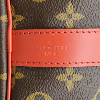 LOUIS VUITTON Keepall 50 Bandouliere Monogram Canvas Travel Bag Brown