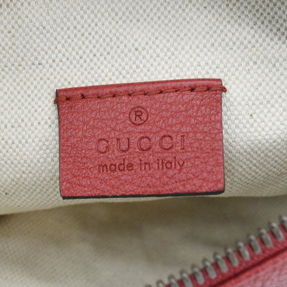 GUCCI Print Small Leather Belt Waist Bum Bag Red 527792